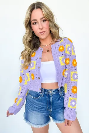 Sweetest Emotion Multi Color Crochet Knit Cardigan - FINAL SALE