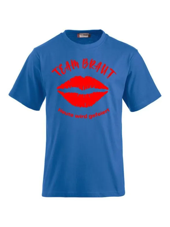 T-Shirts bedrucken Team Braut-Kiss