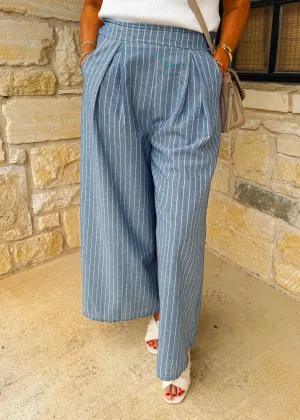 Tara Blue Stripe Pants