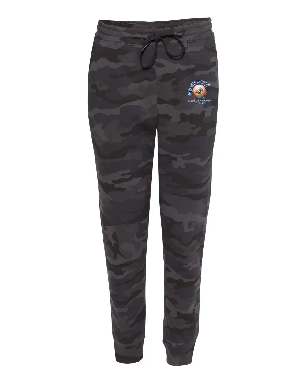 To The Point Piercing Studio Midweight Fleece Pants w/Pockets - Black Camo