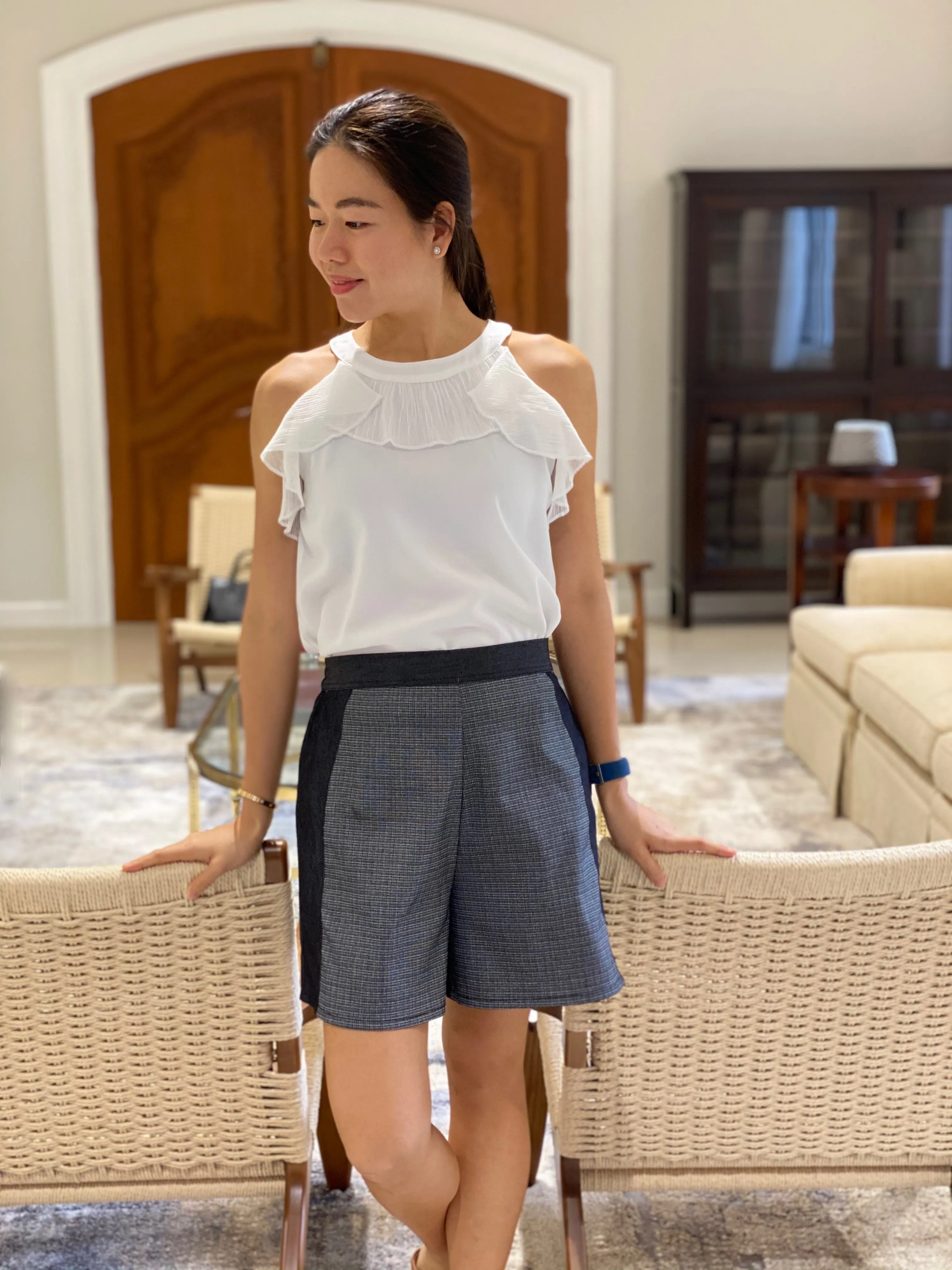 Tricia Panel Mid-length Shorts