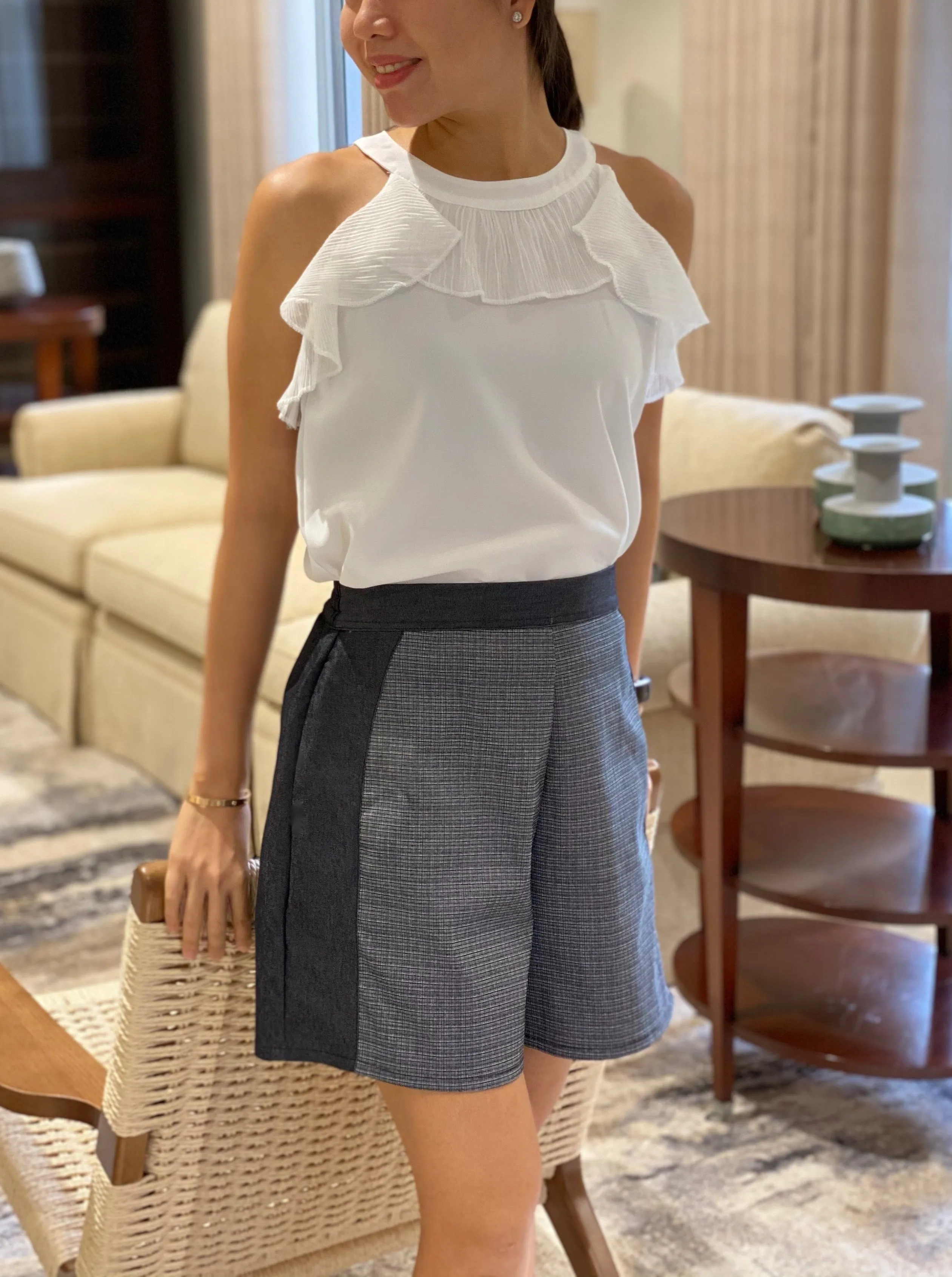 Tricia Panel Mid-length Shorts
