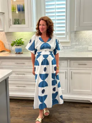 Uncle Frank Graphic Blues Dress