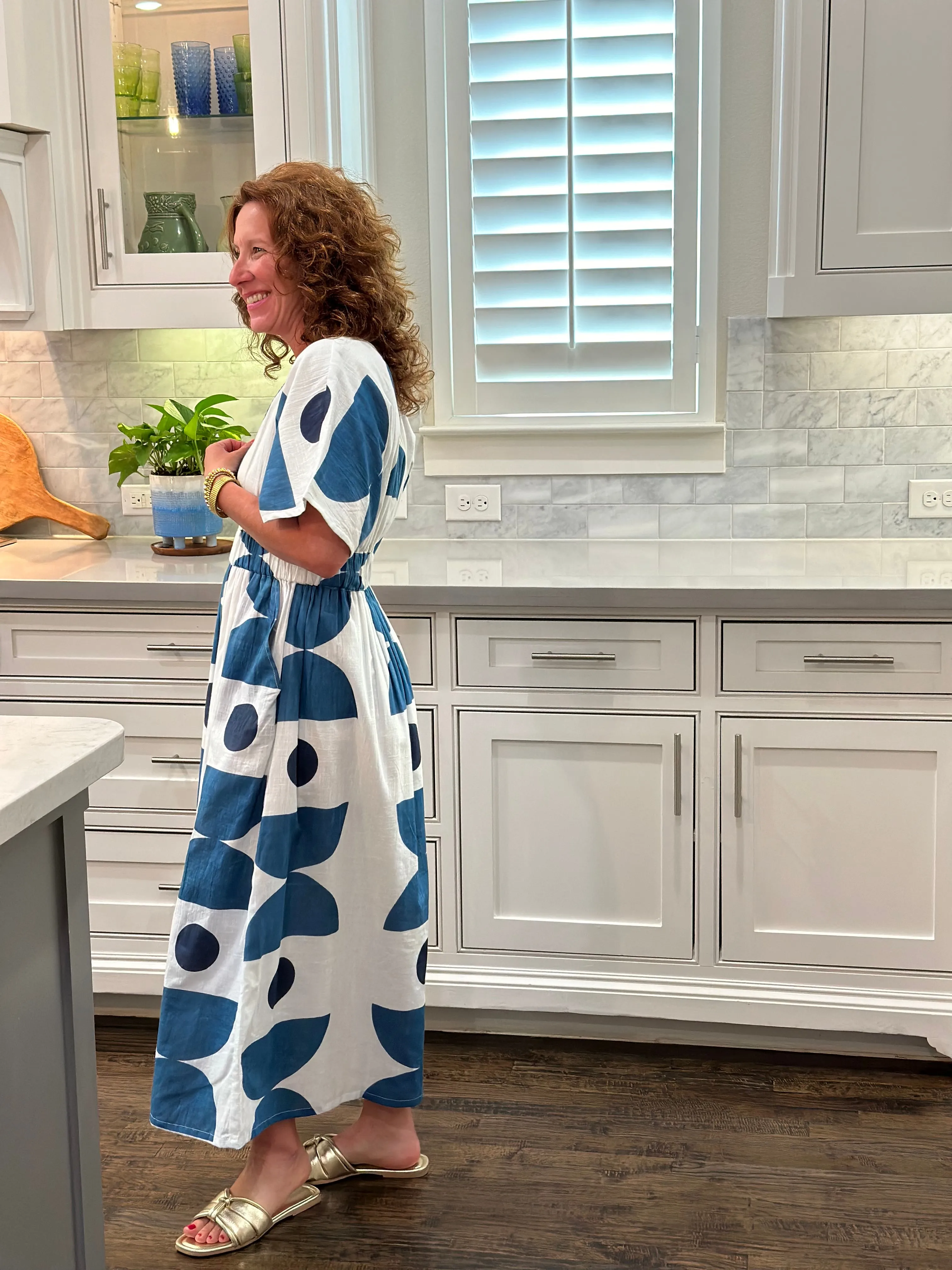 Uncle Frank Graphic Blues Dress