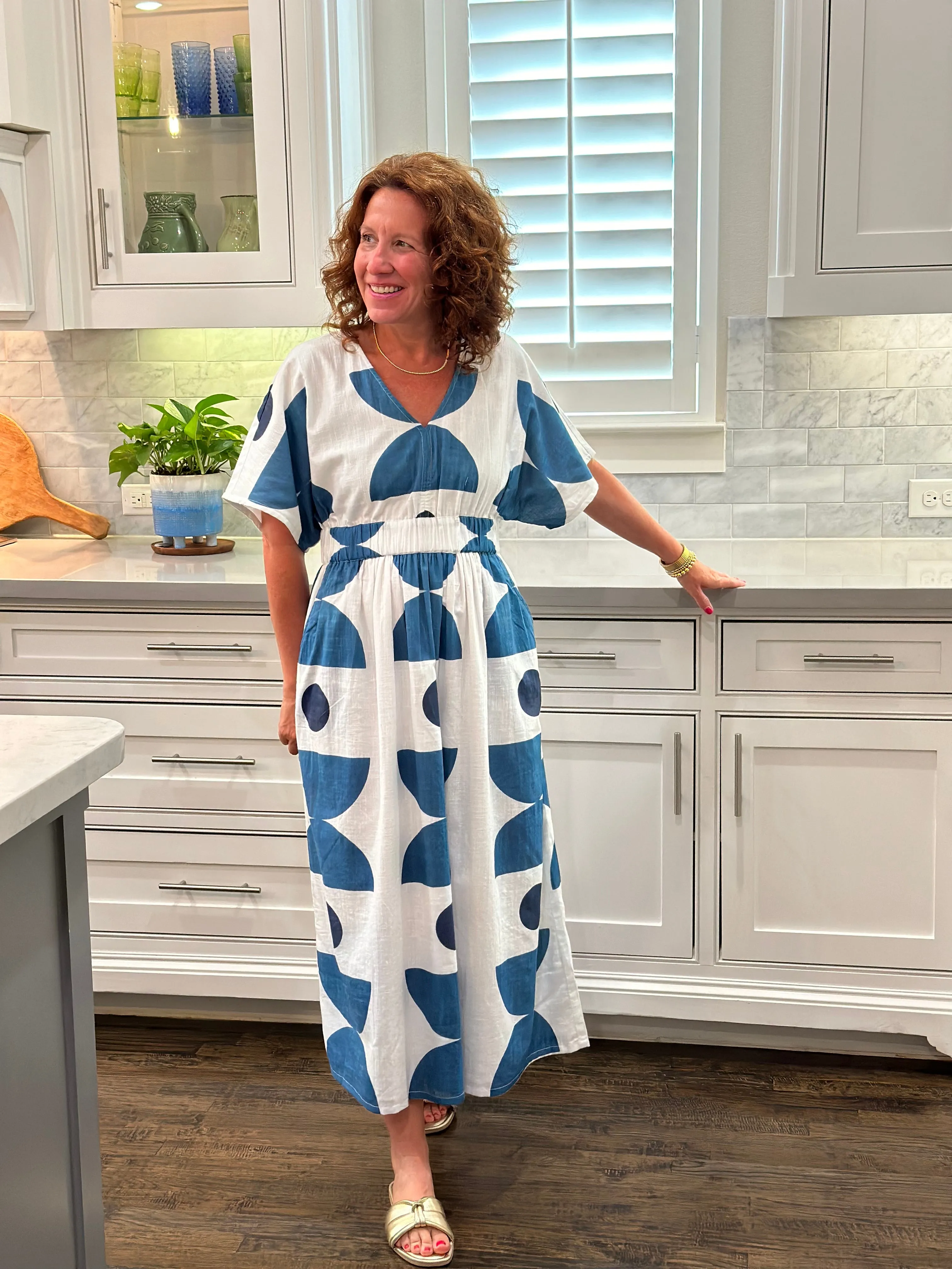 Uncle Frank Graphic Blues Dress
