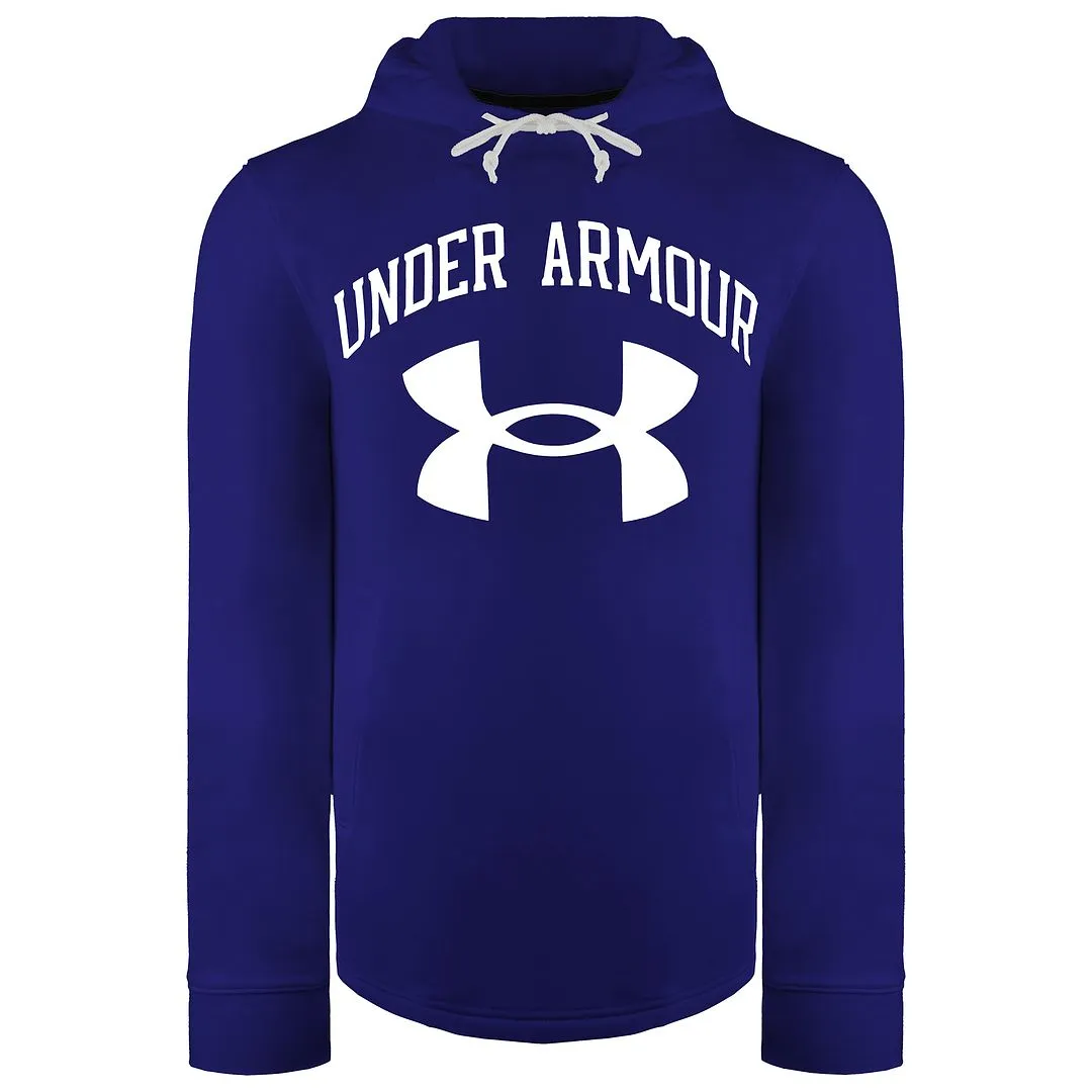 Under Armour Rival Terry Big Logo Mens Blue Hoodie