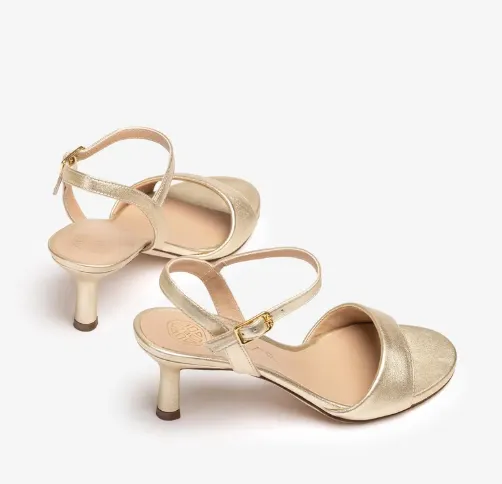 UNISA Gold Heeled Sandal Nahia