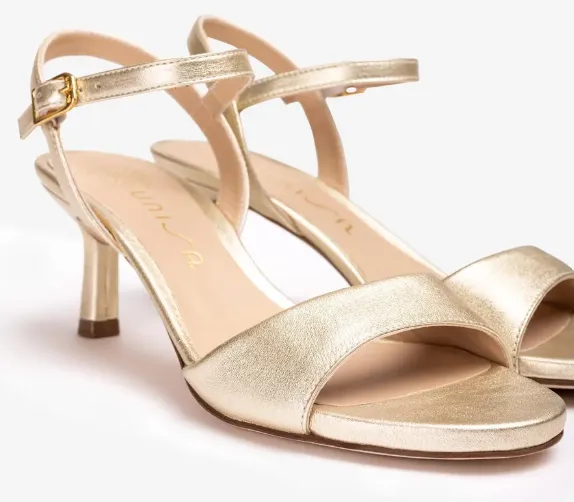 UNISA Gold Heeled Sandal Nahia
