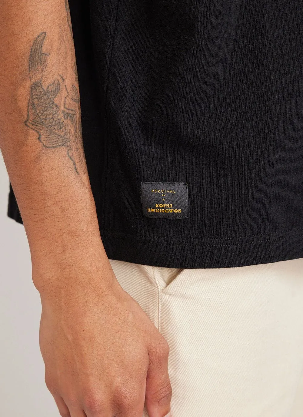 Wildflower Oversized T Shirt | Percival x Sophy Hollington | Black
